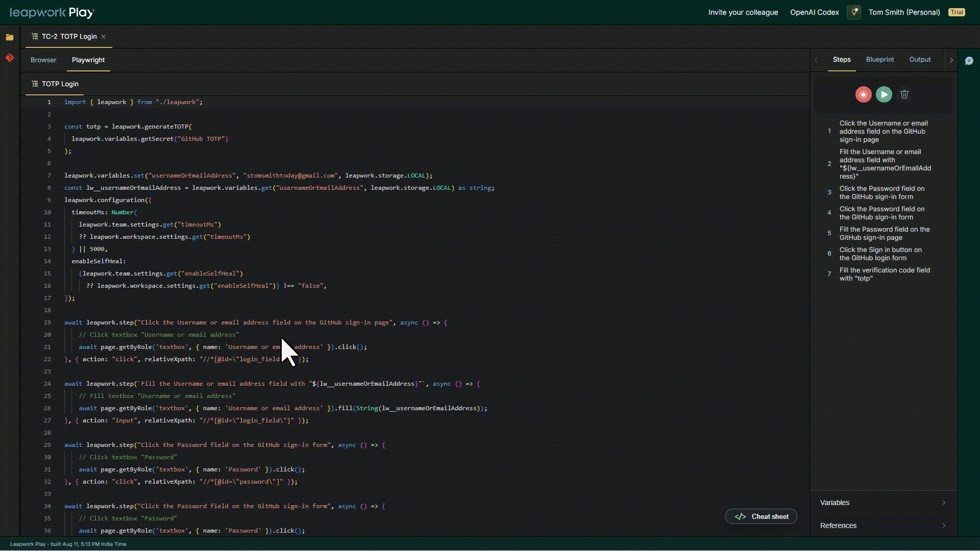 How to automate TOTP Based MFA Login Gif 2.gif